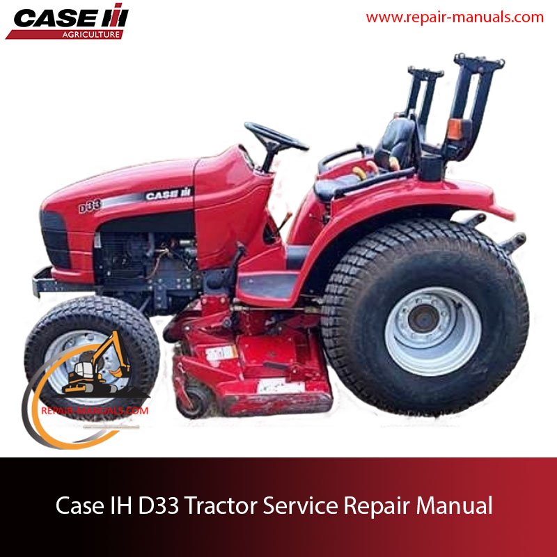 Service repair manual cover for Case IH D33 tractor