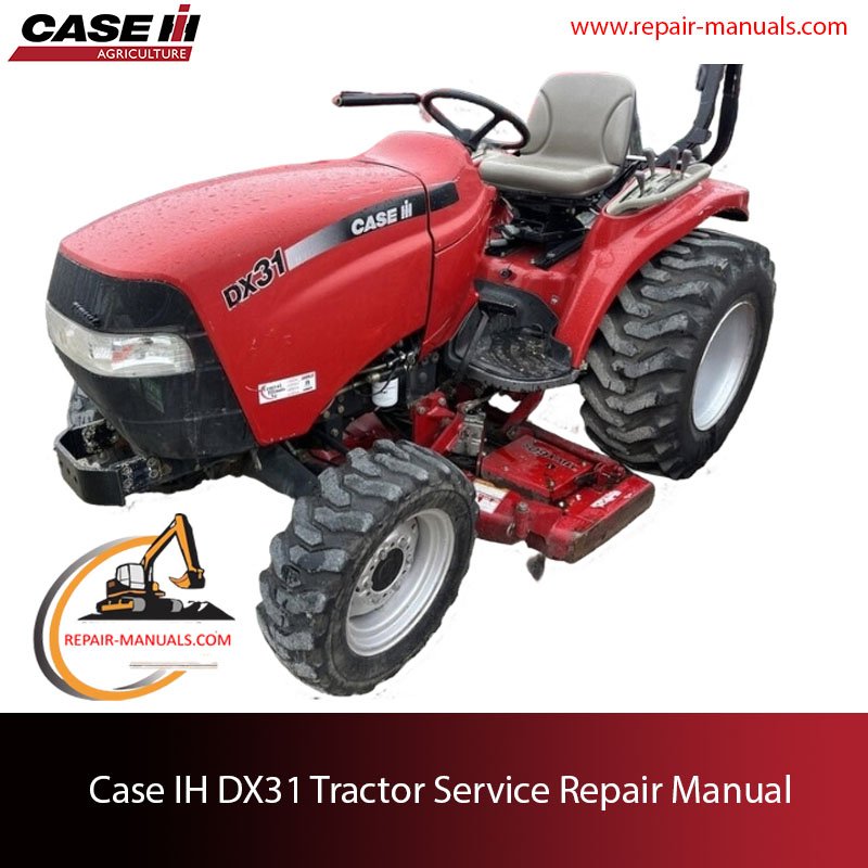 Service repair manual cover for Case IH DX31 Tractor
