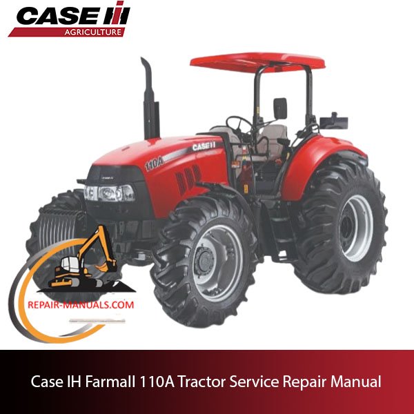 Service repair manual cover for Case IH Farmall 110A tractor