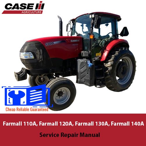 Service repair manual cover for Case Farmall 110A