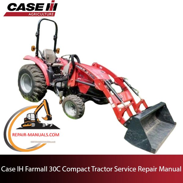 Service repair manual cover for Case IH Farmall 30C Compact Tractor