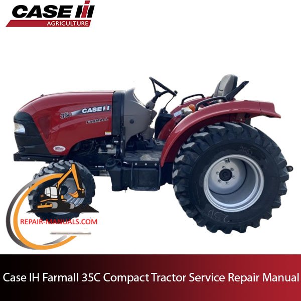 Service repair manual cover for Case IH Farmall 35C Compact Tractor