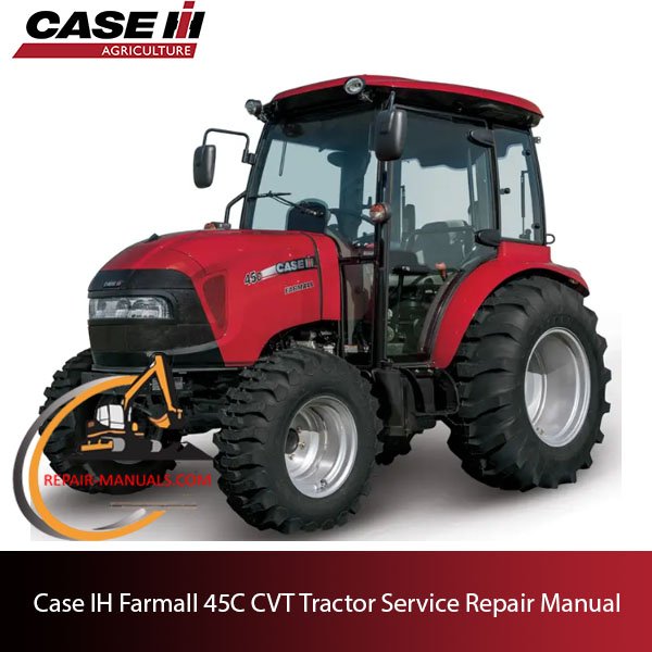 Service repair manual cover for Case IH Farmall 45C Compact Tractor