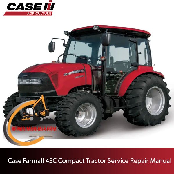 Service repair manual cover for Case Farmall 45C Compact Tractor