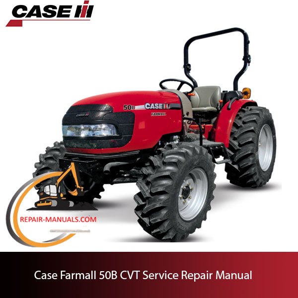 Service repair manual cover for Case IH Farmall 50B CVT
