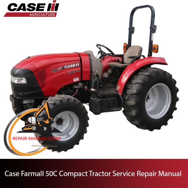 Service repair manual cover for Case Farmall 50C Compact Tractor