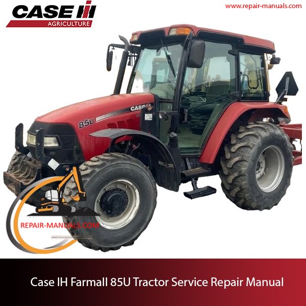Service repair manual cover for Case IH Farmall 85U tractor