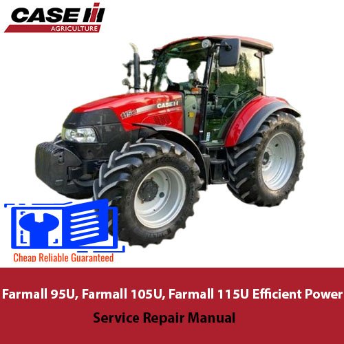 Service repair manual cover for Case Farmall 95U