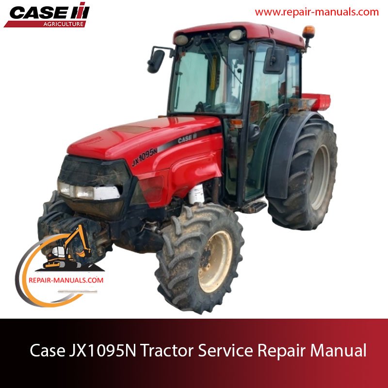 Service repair manual cover for Case JX1095N tractor