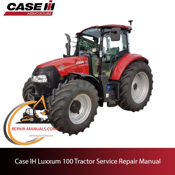Service repair manual cover for Case IH Luxxum 100 tractor