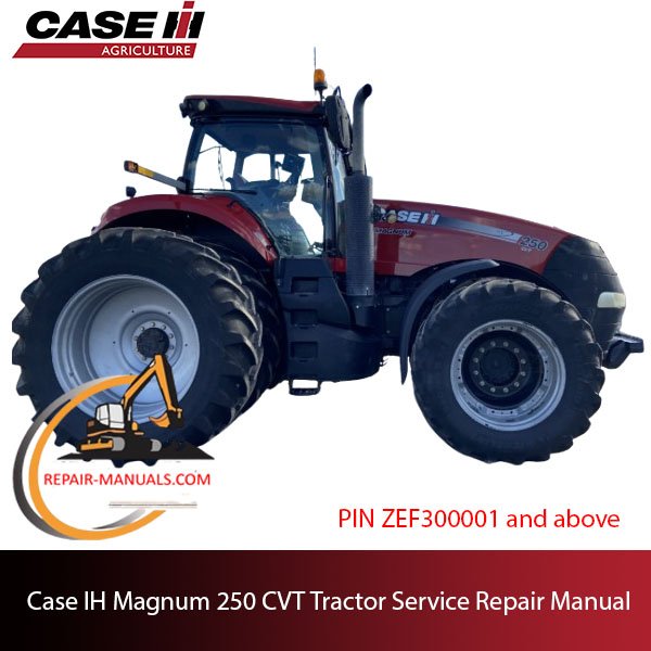 Service repair manual cover for Case IH Magnum 250 CVT Tractor