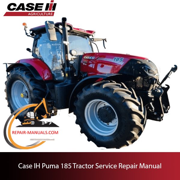 Service repair manual cover for Case IH Puma 185 tractor