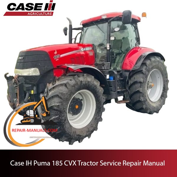 Service repair manual cover for Case IH Puma 185 CVX tractor