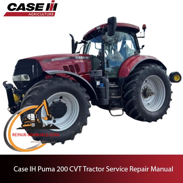 Service repair manual cover for Case IH Puma 200 CVT Tractor