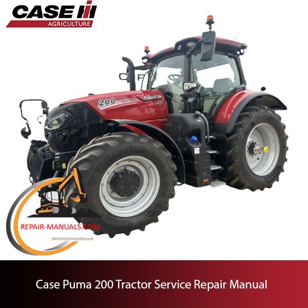 Service repair manual cover for Case Puma 200 Tractor