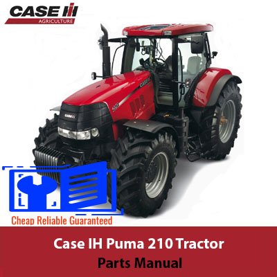 Case IH Puma 210 Tractor Parts Manual with a visual guide to parts