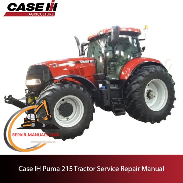 Service repair manual cover for Case IH Puma 215 tractor