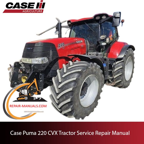 Service repair manual cover for Case IH Puma 220 CVX tractor