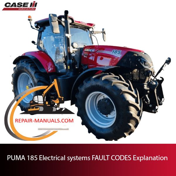 Visual guide detailing fault codes for PUMA 185 electrical systems