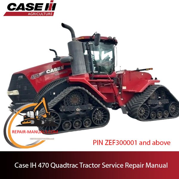 Service repair manual cover for Case IH 470 Quadtrac Tractor