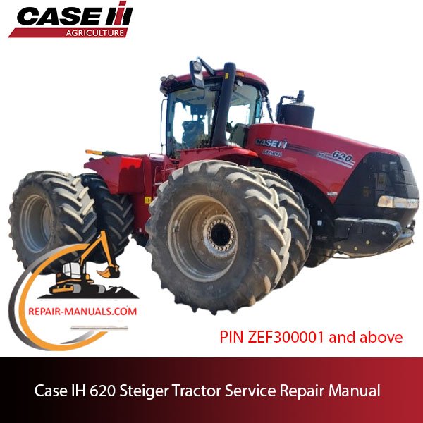 Service repair manual cover for Case IH 620 Steiger tractor