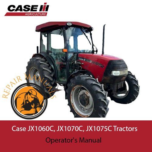 Operator's manual cover for Case JX1060C