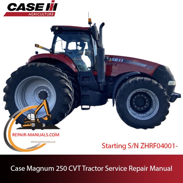 Cover of the service repair manual for Case Magnum 250 CVT tractor