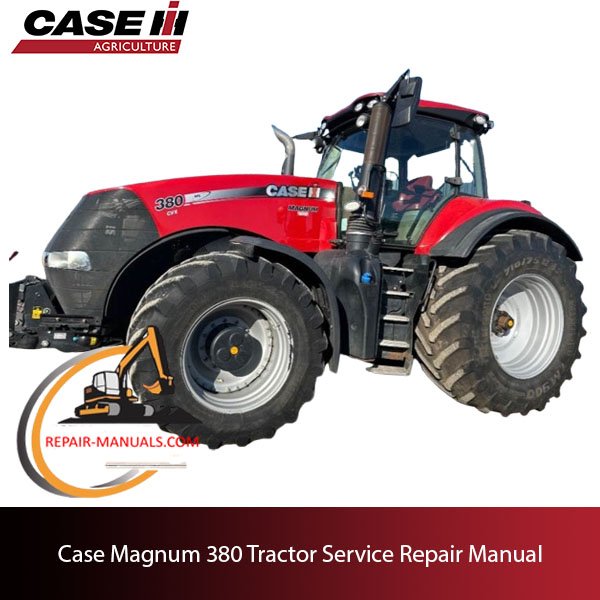 Cover of the service repair manual for Case Magnum 380 tractor