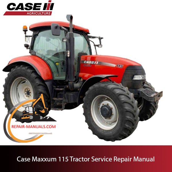 Case Maxxum 115 tractor service repair manual cover