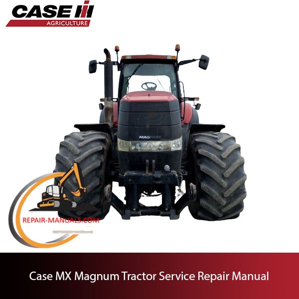 Service repair manual cover for Case MX Magnum Tractor
