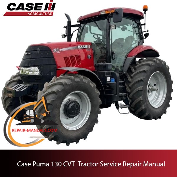 Service repair manual cover for Case Puma 130 CVT tractor