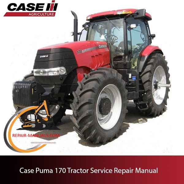 Service repair manual cover for Case Puma 170 Tractor