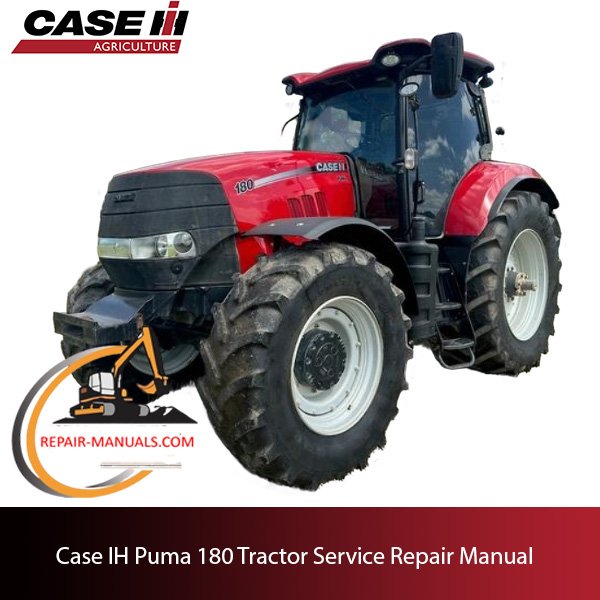 Service repair manual cover for Case IH Puma 180 Tractor
