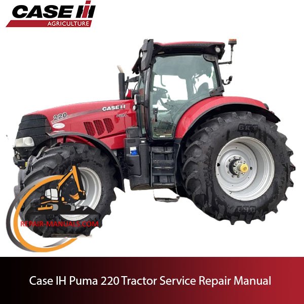 Service repair manual cover for Case IH Puma 220 tractor