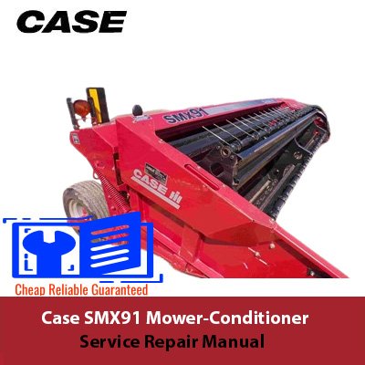 Service repair manual for Case SMX91 mower-conditioner