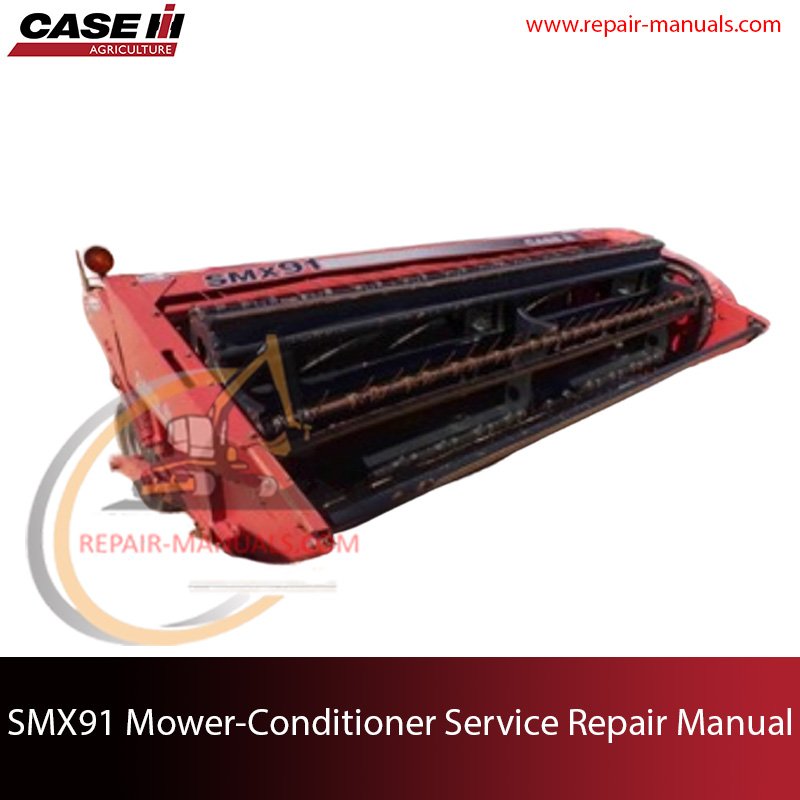 Service repair manual cover for Case SMX91 mower-conditioner