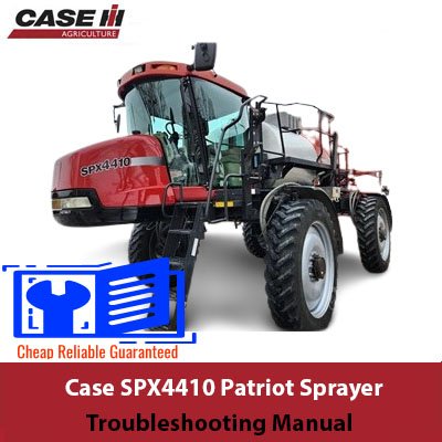 SPX4410 Patriot Sprayer Troubleshooting Manual cover featuring the title and an illustration of the sprayer