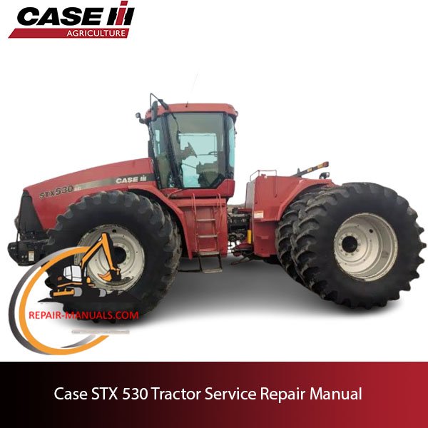 Service repair manual cover for Case STX 530 tractor