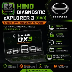 Hino Diagnostic eXplorer 3 (DX3) 2025 dealer-level diagnostic software for Hino commercial trucks with remote installation