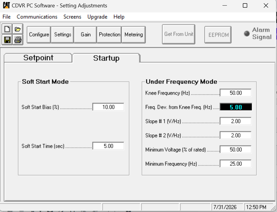Caterpillar CDVR PC Software | Generator Voltage Regulator Configuration Tool 3 Caterpillar CDVR PC Software v252-7515-01 Generator Configuration Tool
