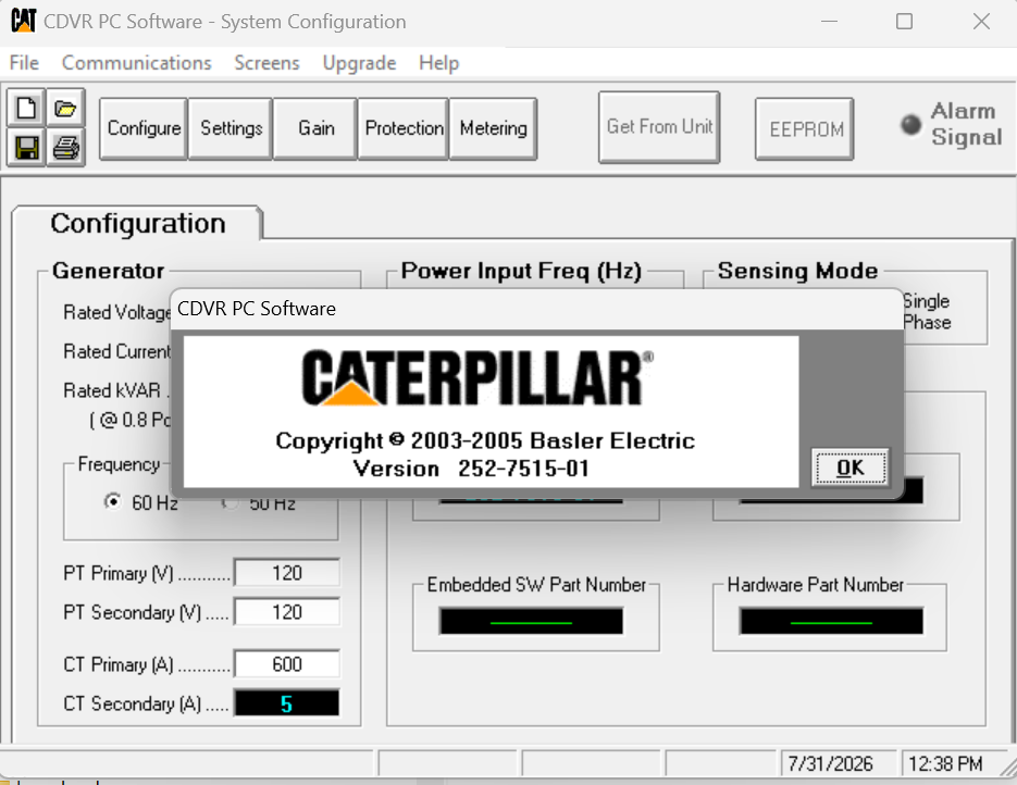 Caterpillar CDVR PC Software | Generator Voltage Regulator Configuration Tool 2 Caterpillar CDVR PC Software | Generator Voltage Regulator Configuration Tool - Image 2