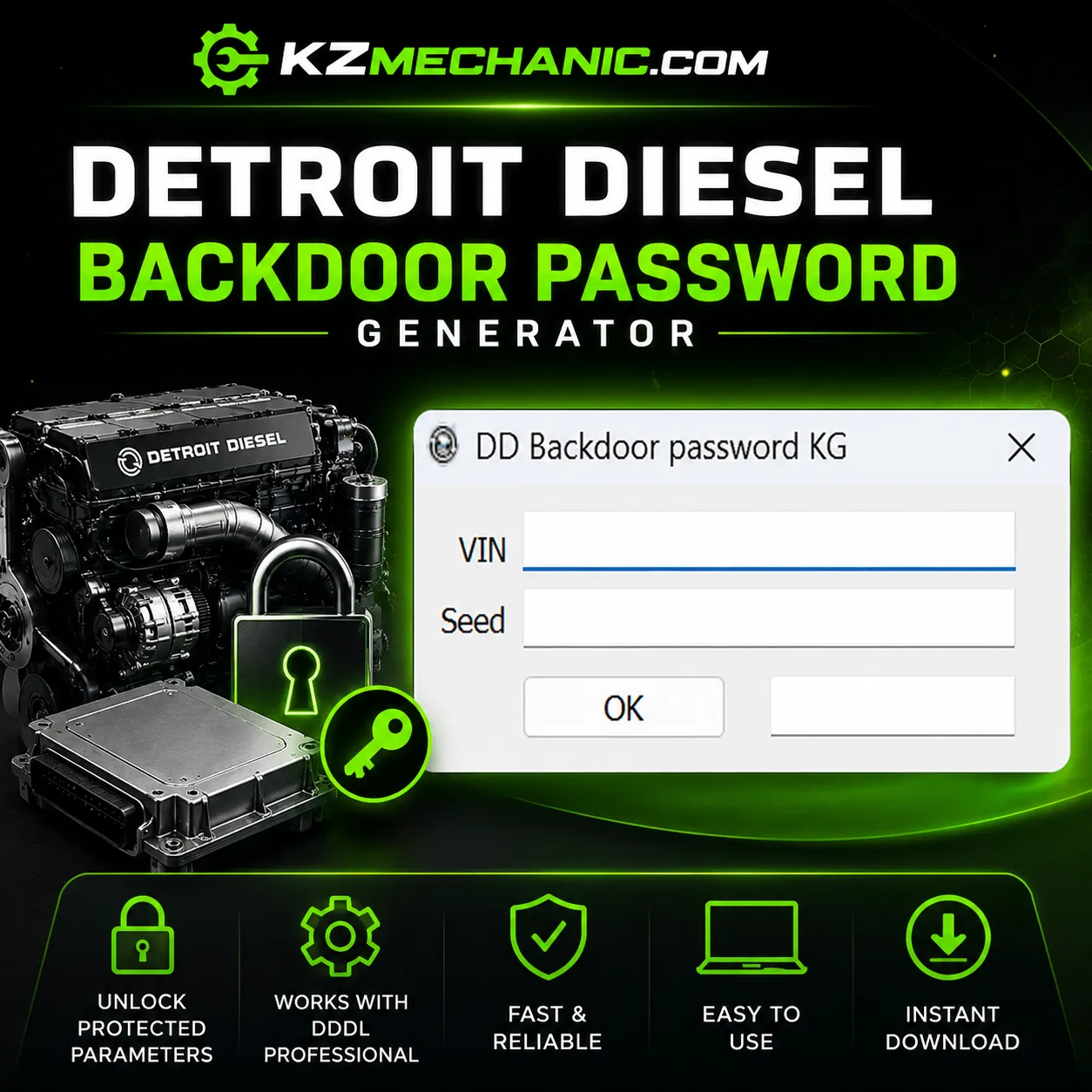 Detroit Diesel Backdoor Password Generator | DD Backdoor Password KG 1 Detroit Diesel Backdoor Password Generator DD Backdoor Password KG for DiagnosticLink DDDL