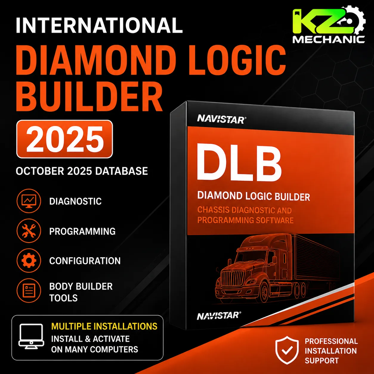 International Diamond Logic Builder 2025 Diagnostic & Programming Software - Multiple Installations 1 International Diamond Logic Builder 2025 Diagnostic and Programming Software with October 2025 Database Update
