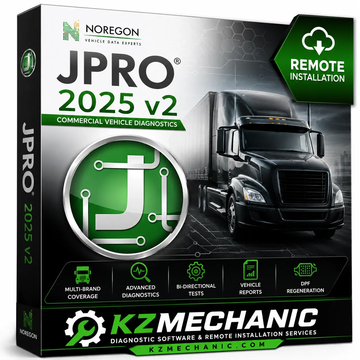 Noregon JPRO 2025 v2 Remote Installation NO EXPIRATION 1 Noregon JPRO Commercial Vehicle Diagnostics 2025 v2 Remote Installation by KZMechanic