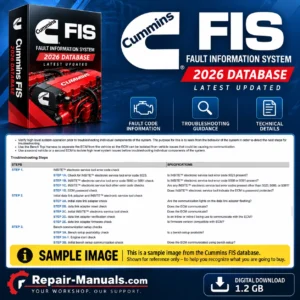 Cummins INSITE FIS 2026 Fault Information System database