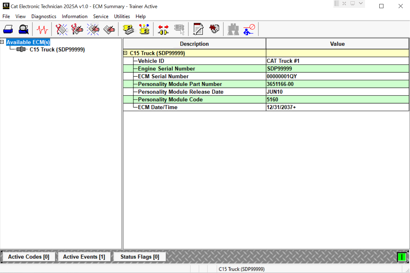 Caterpillar Electronic Technician CAT ET 2025A Diagnostic Software 4 CAT ET 2025A Caterpillar Electronic Technician diagnostic software