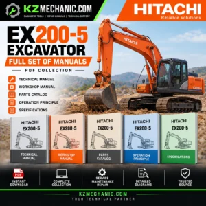 Hitachi EX200-5 Excavator Full Set of Service Workshop Parts and Technical Manuals PDF